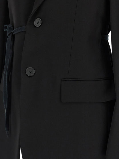 Balenciaga Wrap Tailored Blazer Black