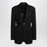 Balenciaga Single-Breasted Wool Jacket Black