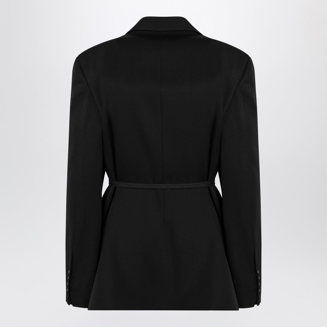 Balenciaga Single-Breasted Wool Jacket Black