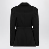Balenciaga Single-Breasted Wool Jacket Black