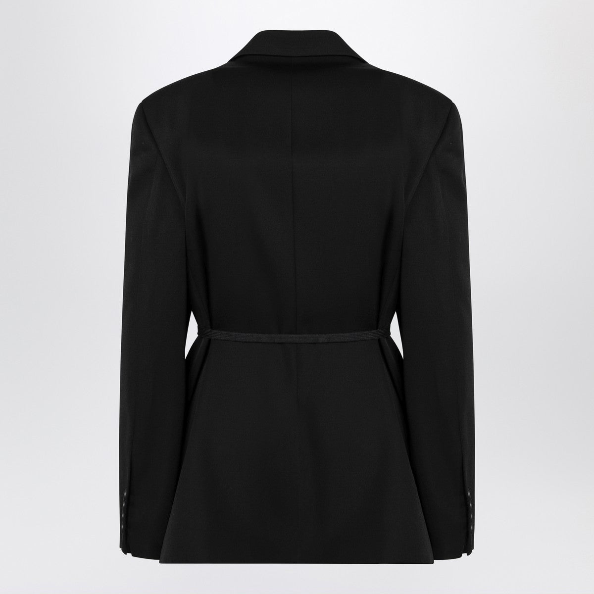 Balenciaga Single-Breasted Wool Jacket Black