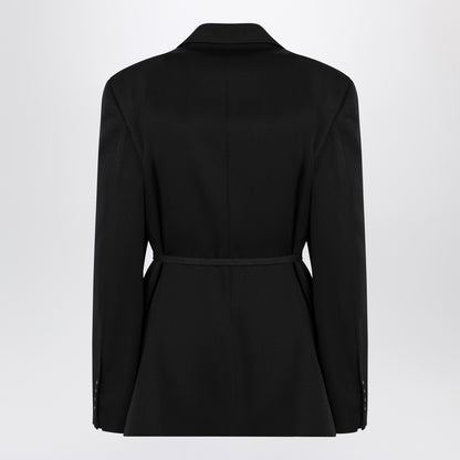 Balenciaga Single-Breasted Wool Jacket Black