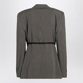 Balenciaga Vichy Lyocell Jacket Side Lace Green
