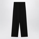 Balenciaga Wide Wool Trousers Black black