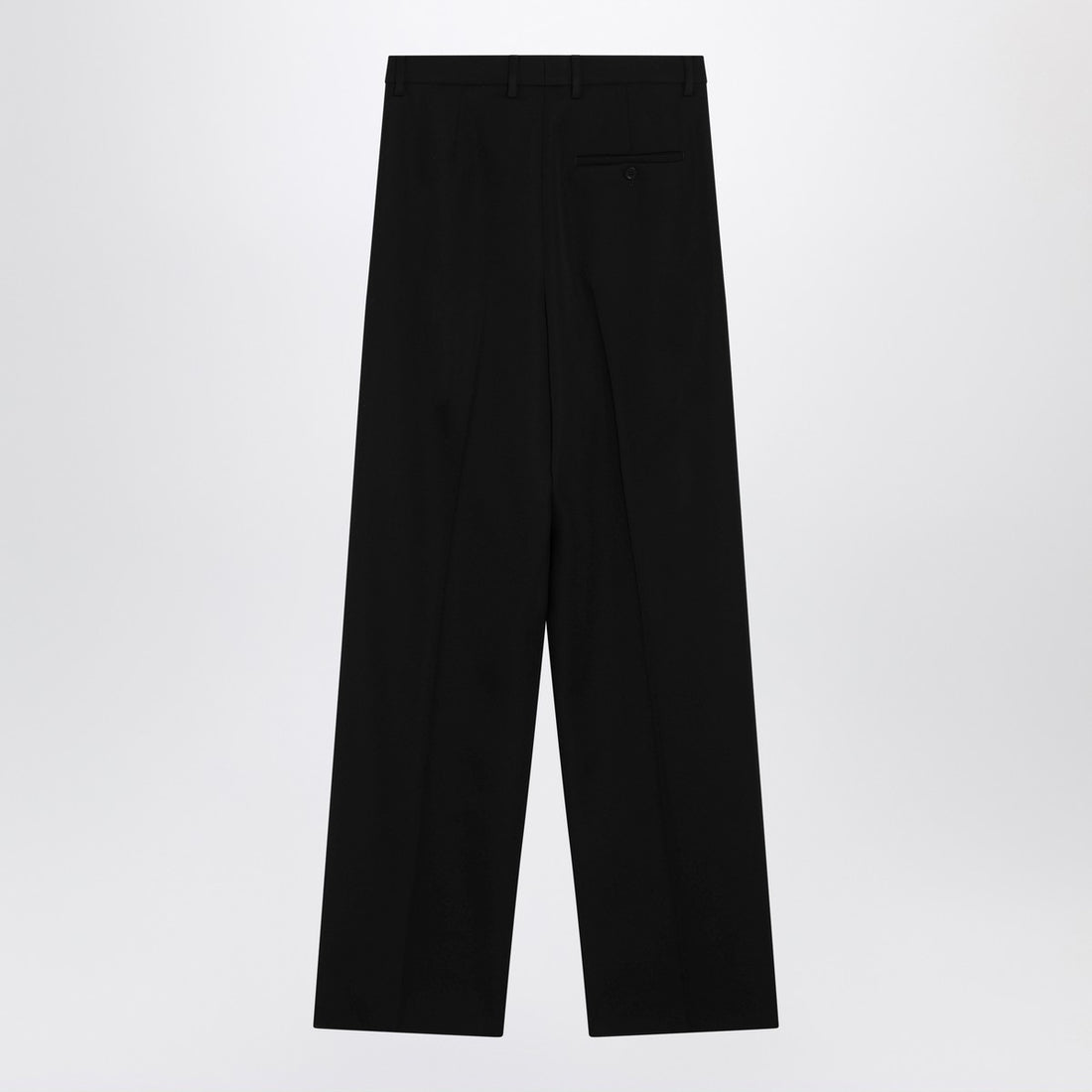 Balenciaga Wide Wool Trousers Black black