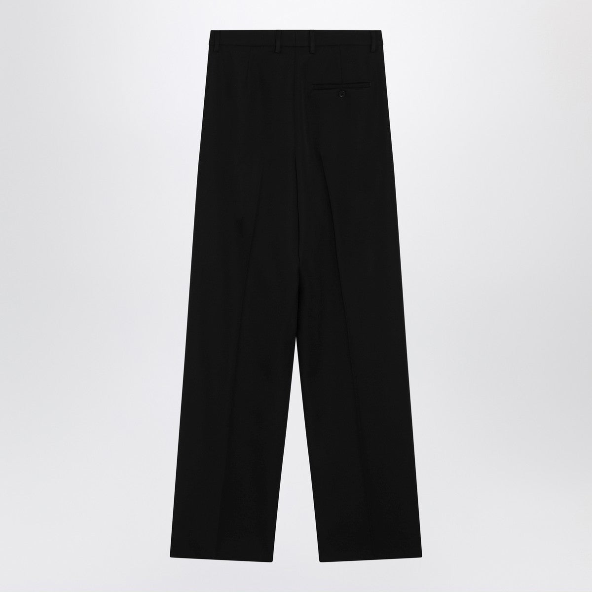 Balenciaga Wide Wool Trousers Black black