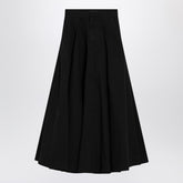 Balenciaga Godet Cotton Ripstop Maxi Skirt Black