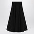 Balenciaga Godet Cotton Ripstop Maxi Skirt Black