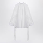 Balenciaga Lace-Up Cotton Oversized Shirt White