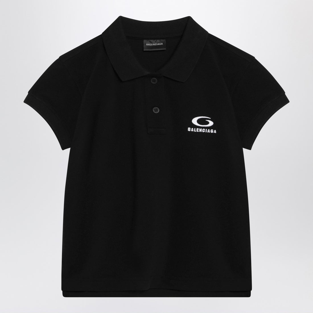 Balenciaga Laurel Classic Cotton Polo Black