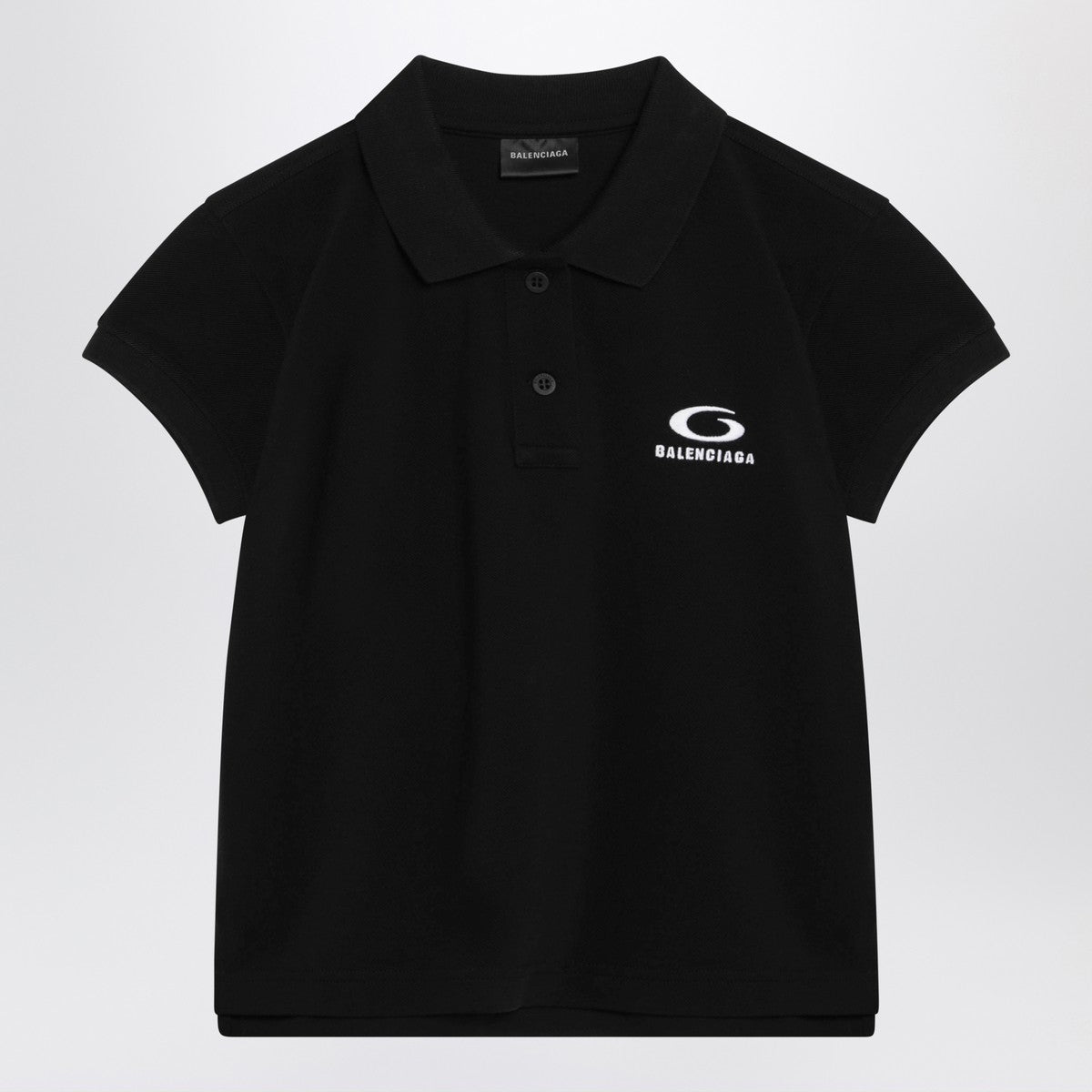 Balenciaga Laurel Classic Cotton Polo Black