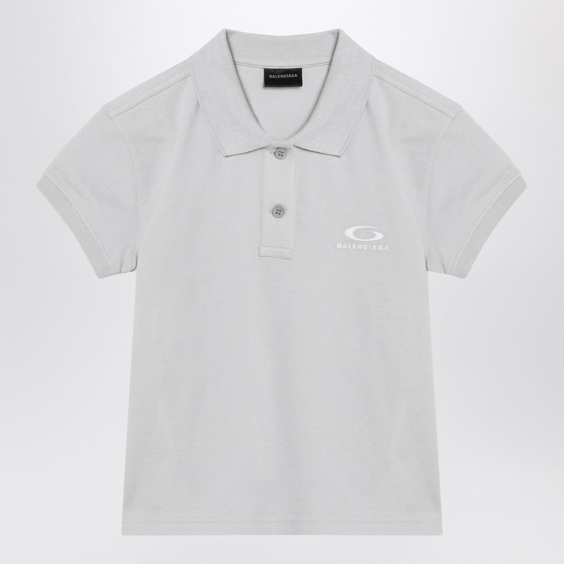 Balenciaga Laurel Classic Cotton Polo White