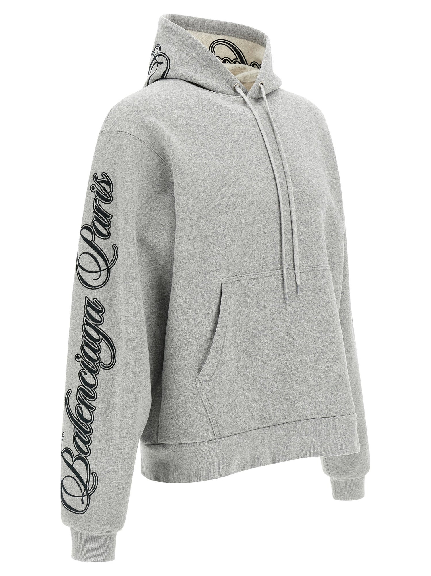 Balenciaga Cursive Hoodie Gray