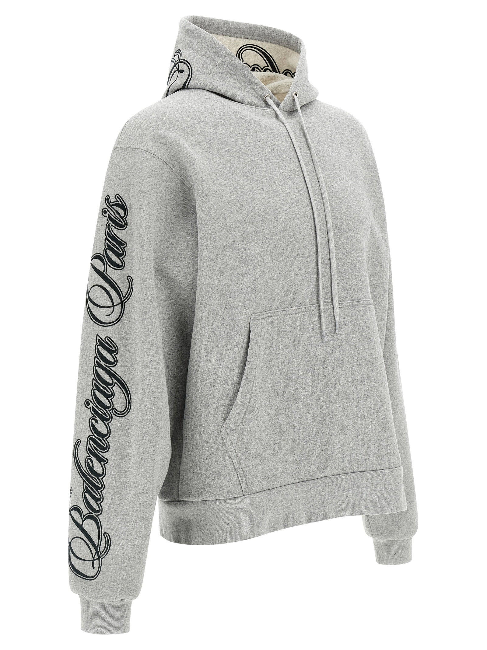 Balenciaga Cursive Hoodie Gray