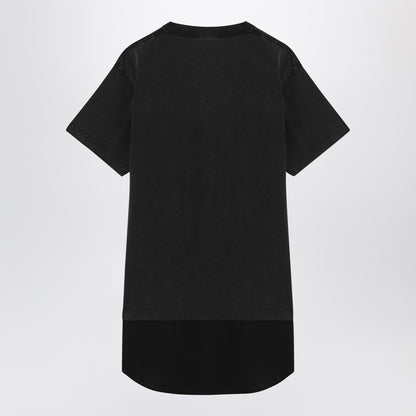 Balenciaga Black Washed Icon Mini Dress Black
