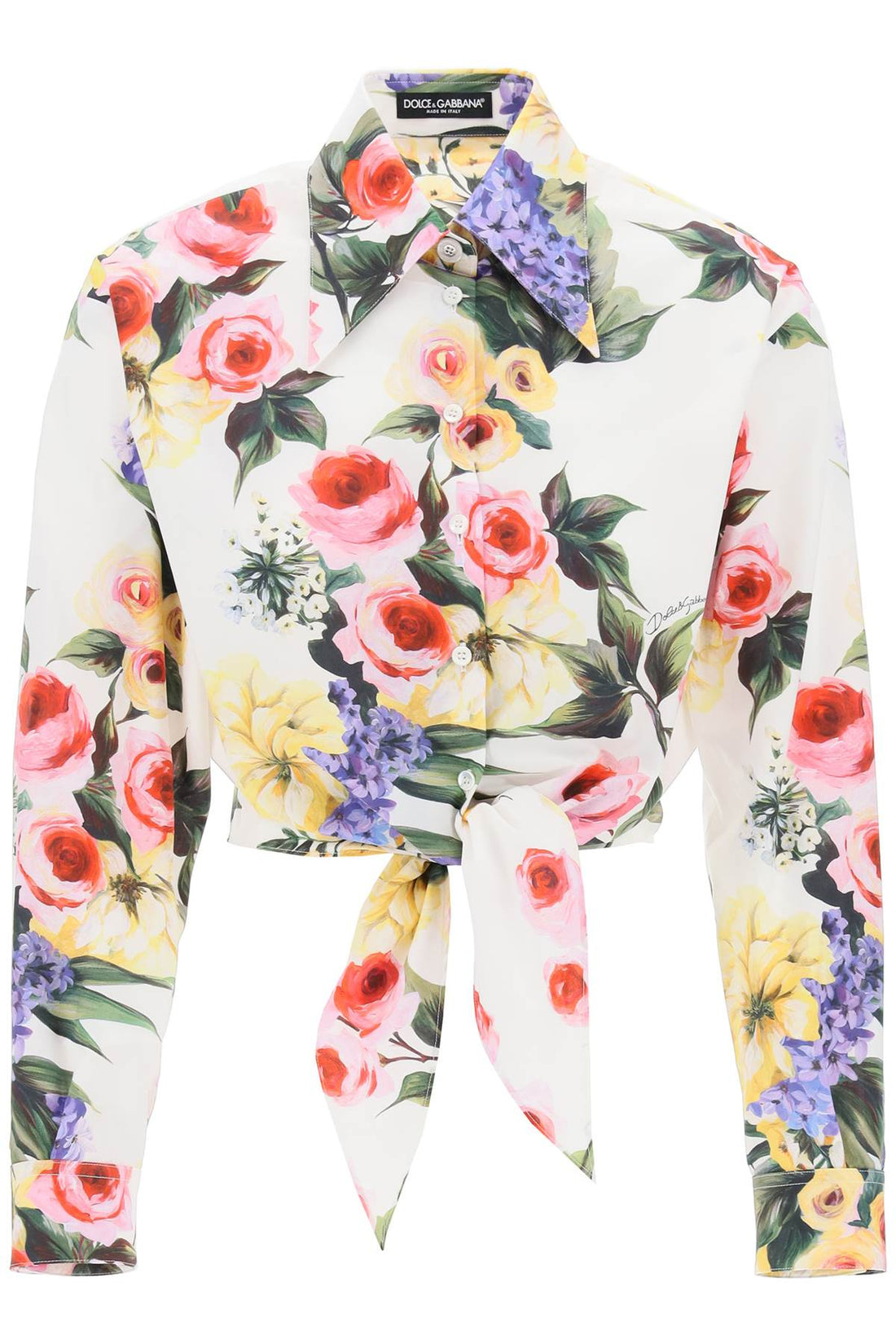 Chemise courte jardin de roses