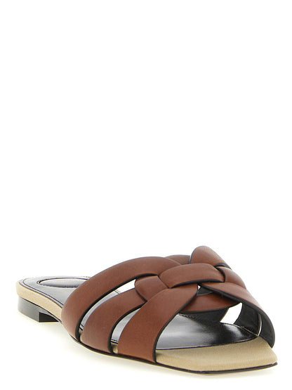 Saint Laurent Tribute Mules Brown