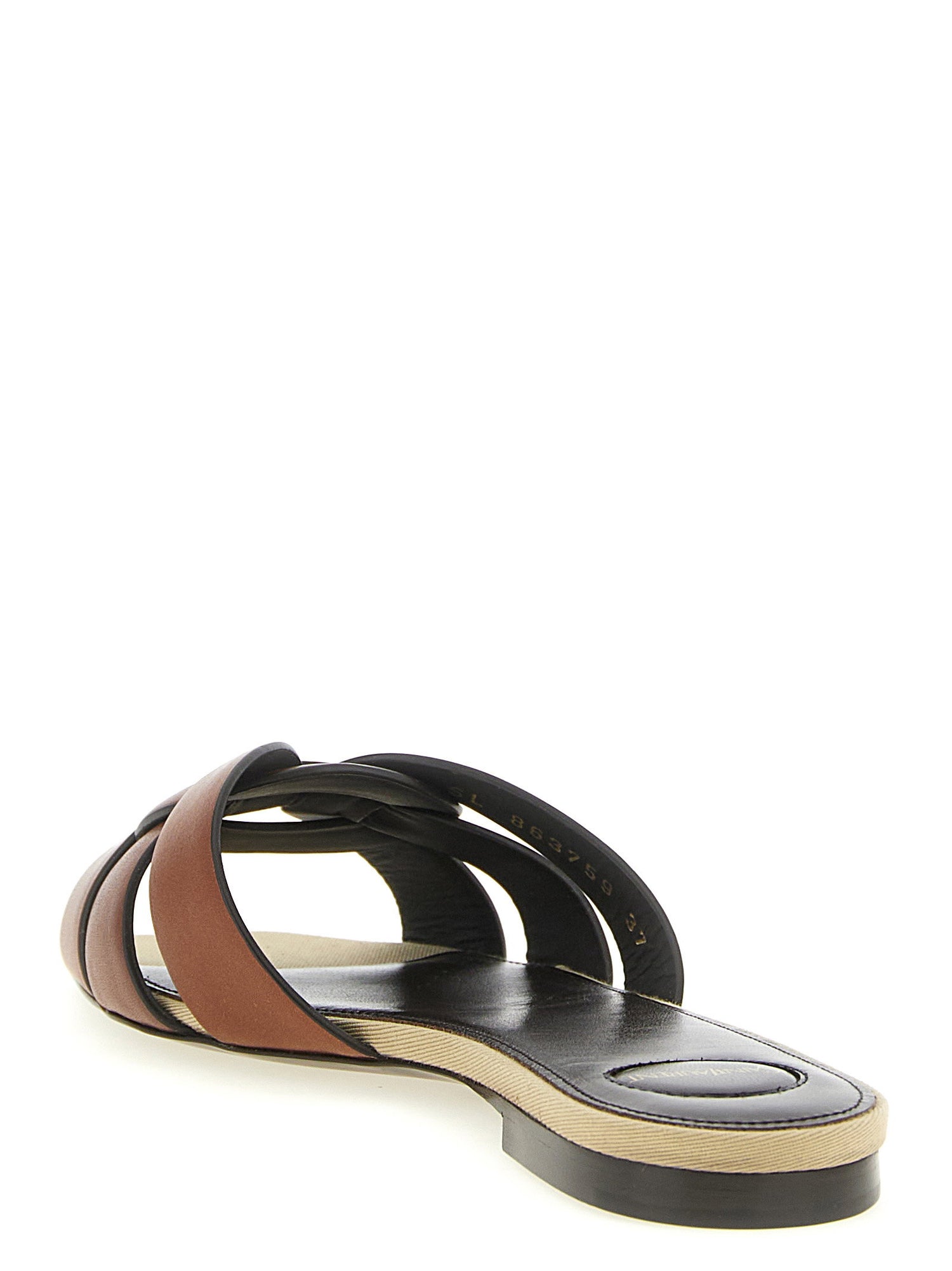 Saint Laurent Tribute Mules Brown
