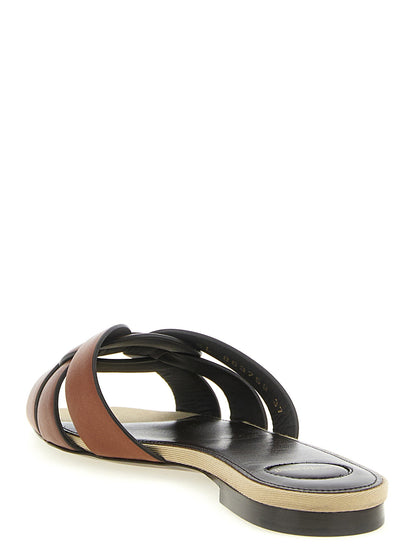 Saint Laurent Tribute Mules Brown