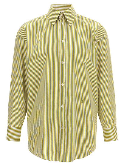 Saint Laurent Striped Shirt Green