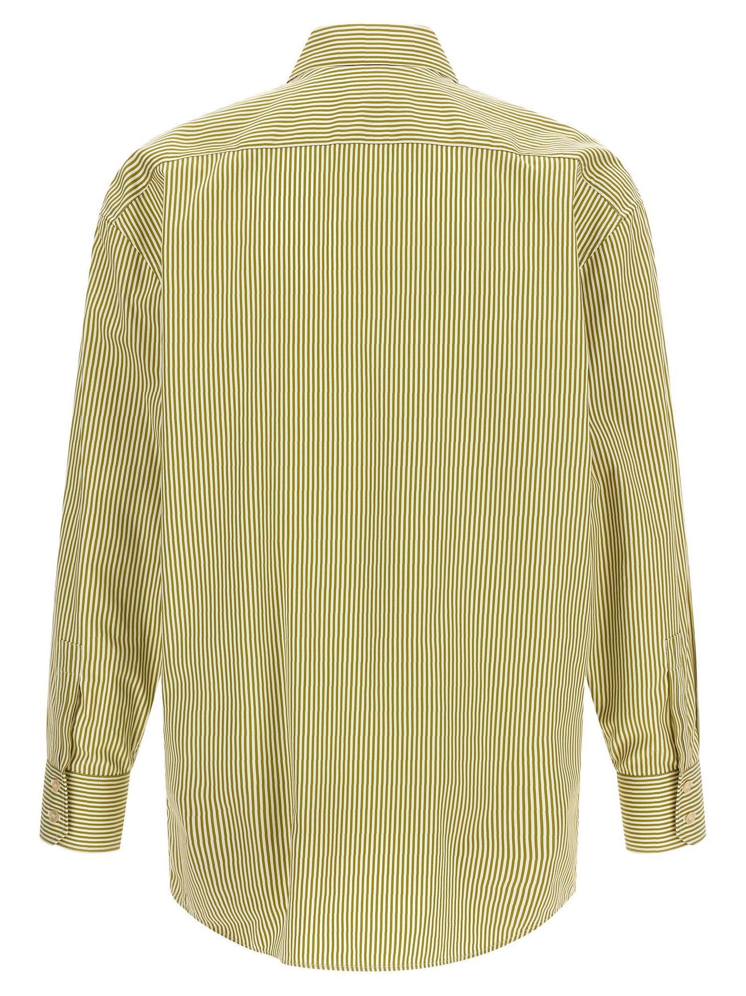 Saint Laurent Striped Shirt Green