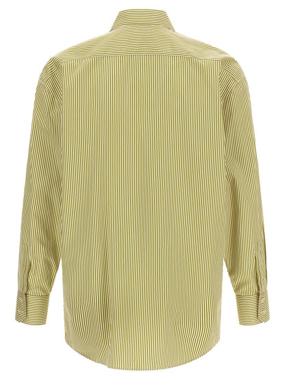 Saint Laurent Striped Shirt Green