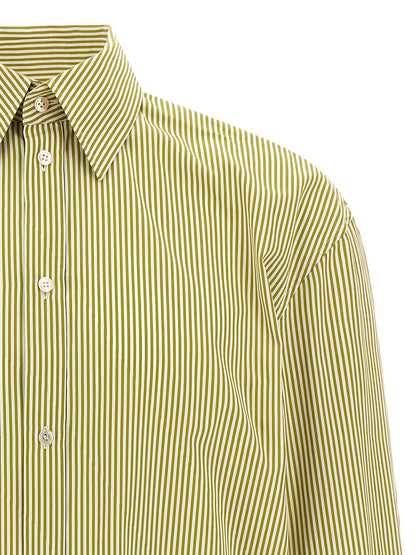 Saint Laurent Striped Shirt Green