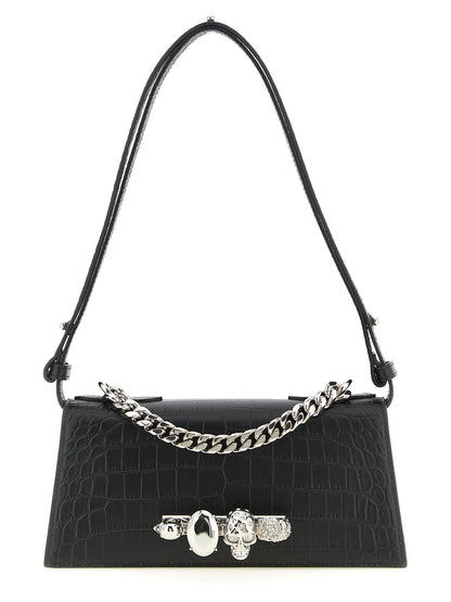Alexander McQueen Jewelled Mini Shoulder Bag Black