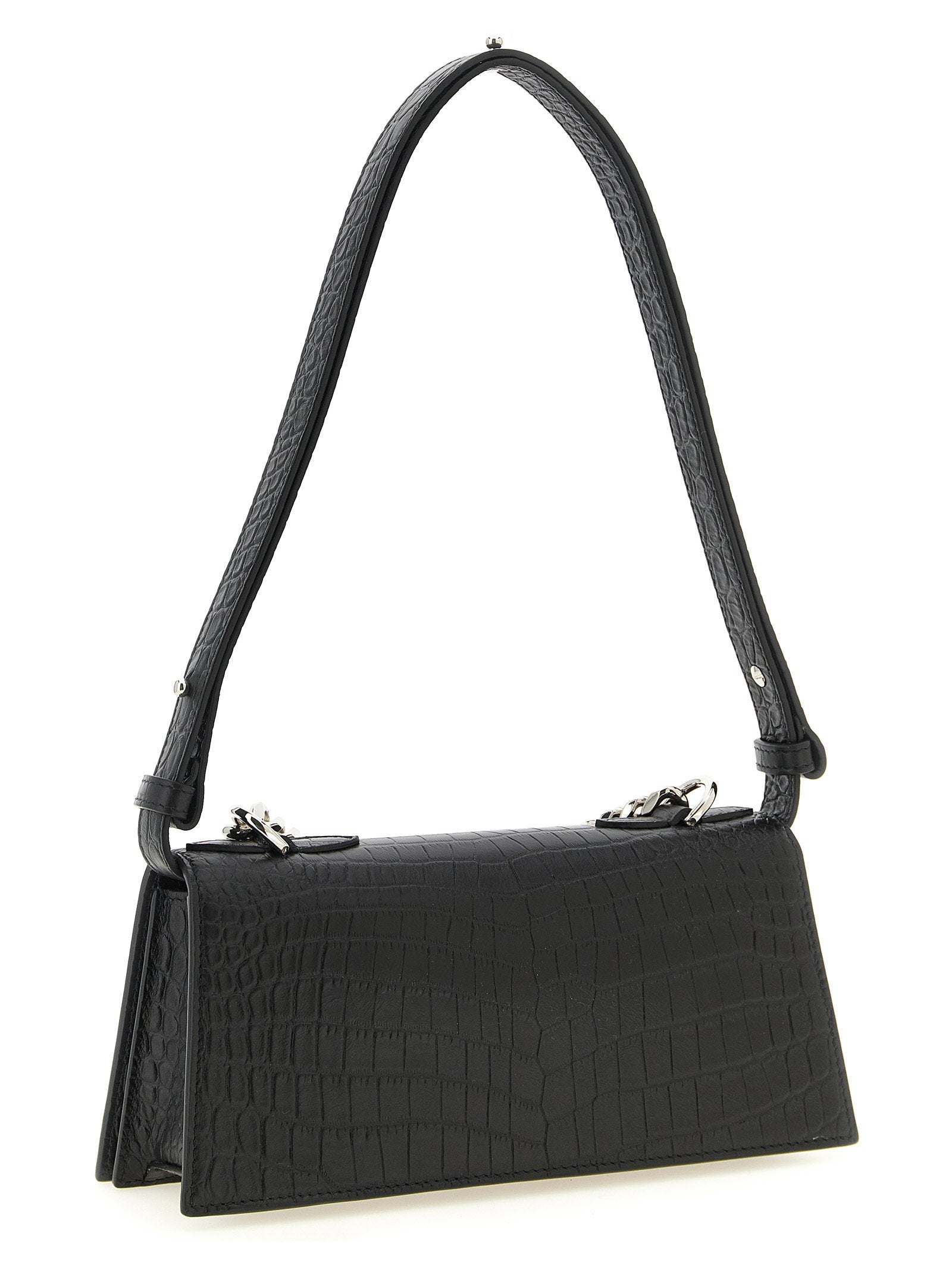 Alexander McQueen Jewelled Mini Shoulder Bag Black