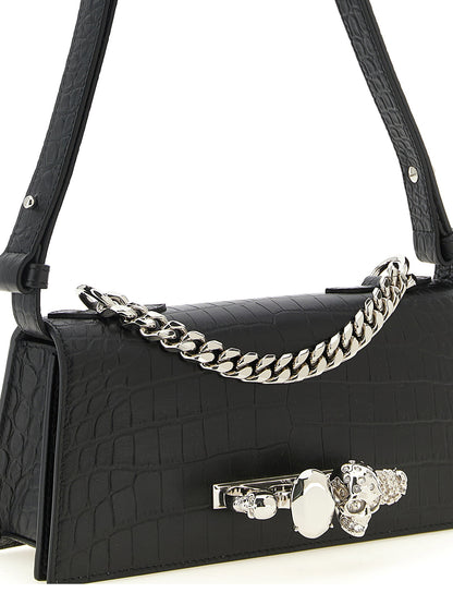 Alexander McQueen Jewelled Mini Shoulder Bag Black