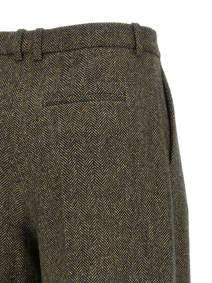 Saint Laurent Culotte Pants Brown