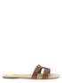 Saint Laurent Mabrouka Sandals Brown