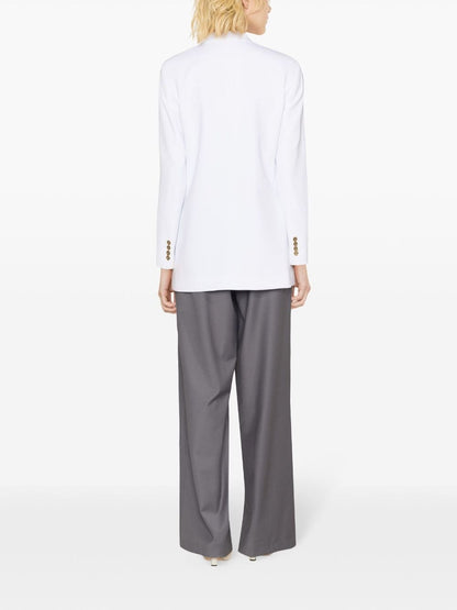 MMK Crepe Single-Breasted Jacket White White