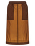 Saint Laurent Nylon Skirt Brown