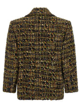 Saint Laurent Bouclé Tweed Blazer Multicolor