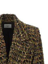 Saint Laurent Bouclé Tweed Blazer Multicolor
