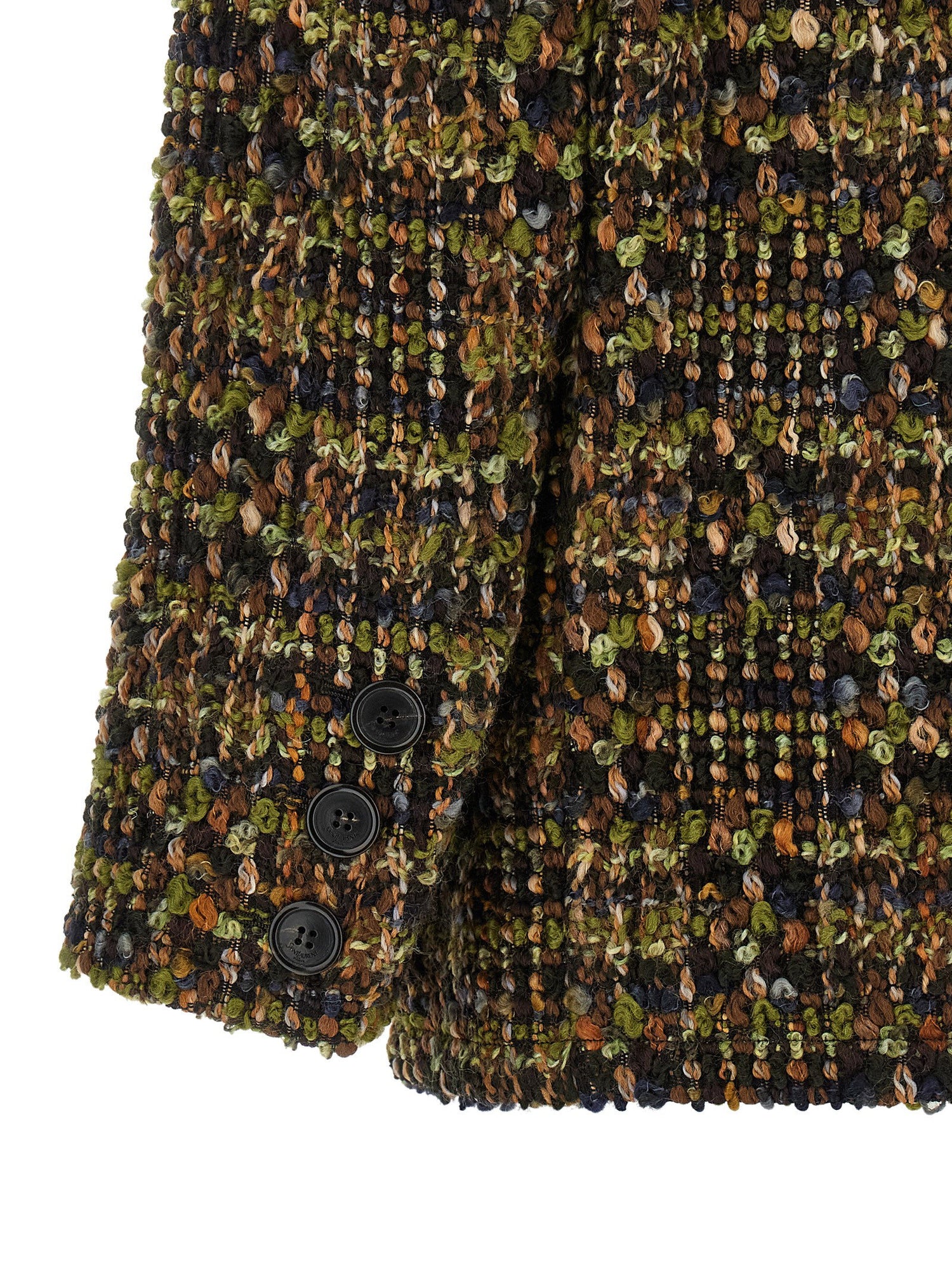 Saint Laurent Bouclé Tweed Blazer Multicolor