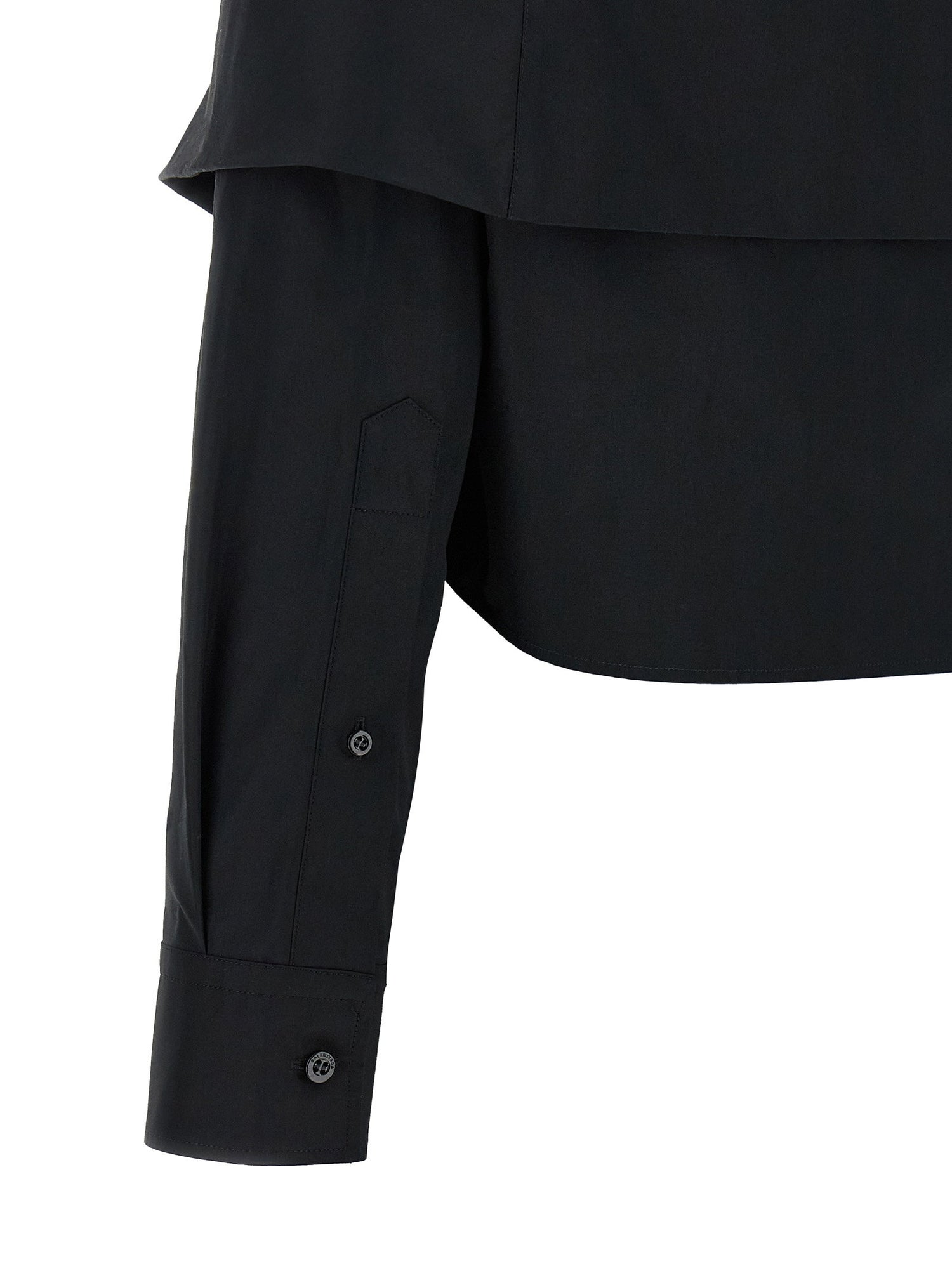 Balenciaga Crop Shirt Off The Shoulder Black