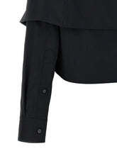 Balenciaga Crop Shirt Off The Shoulder Black