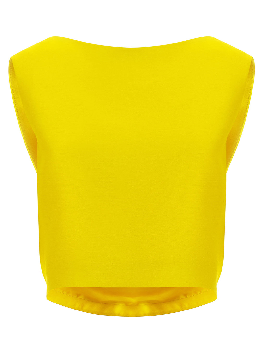 Balenciaga Draped Crop Top Yellow