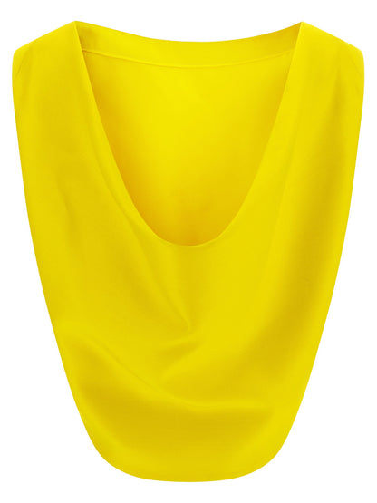 Balenciaga Draped Crop Top Yellow