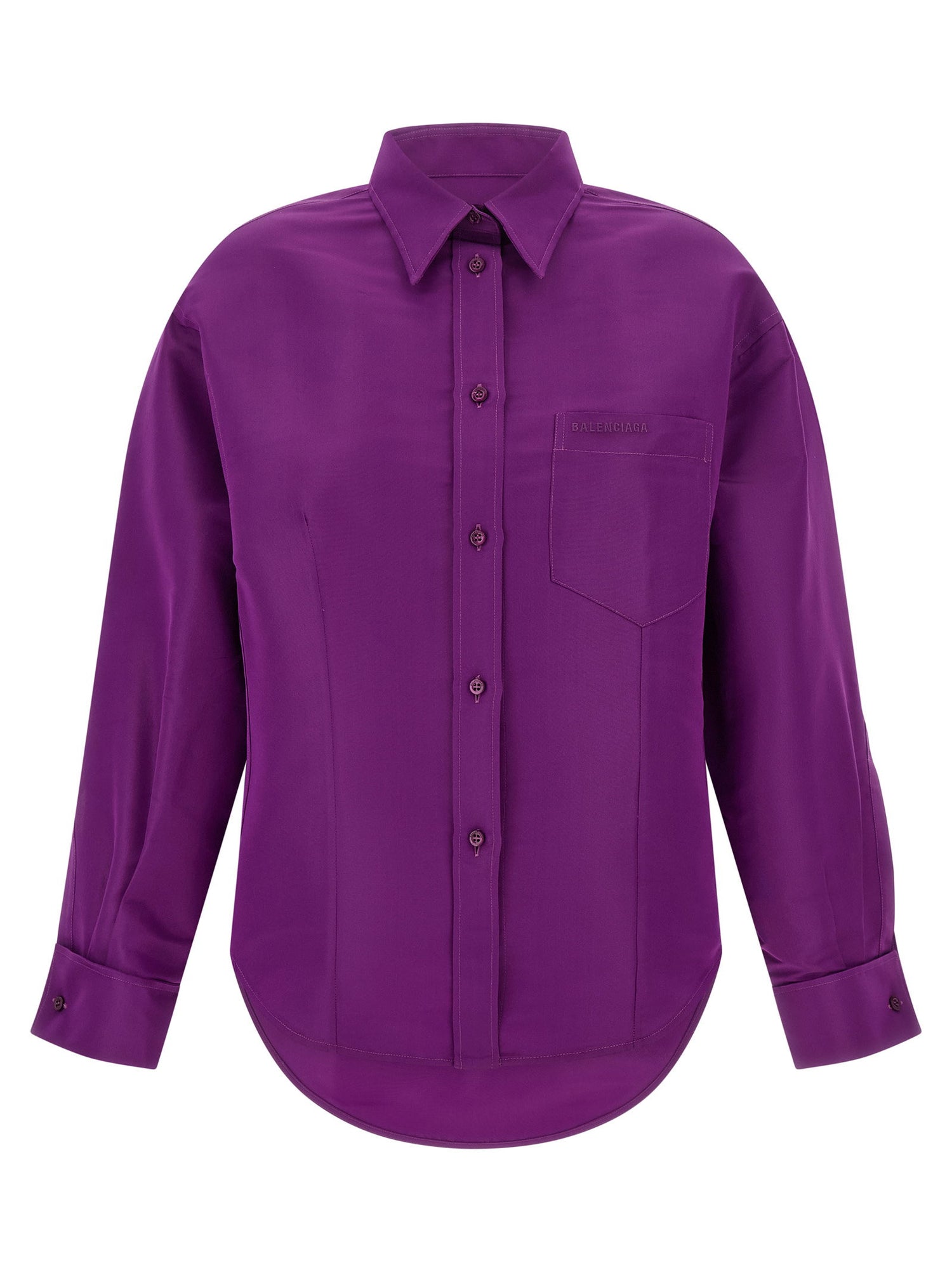Balenciaga Silk Shirt Purple