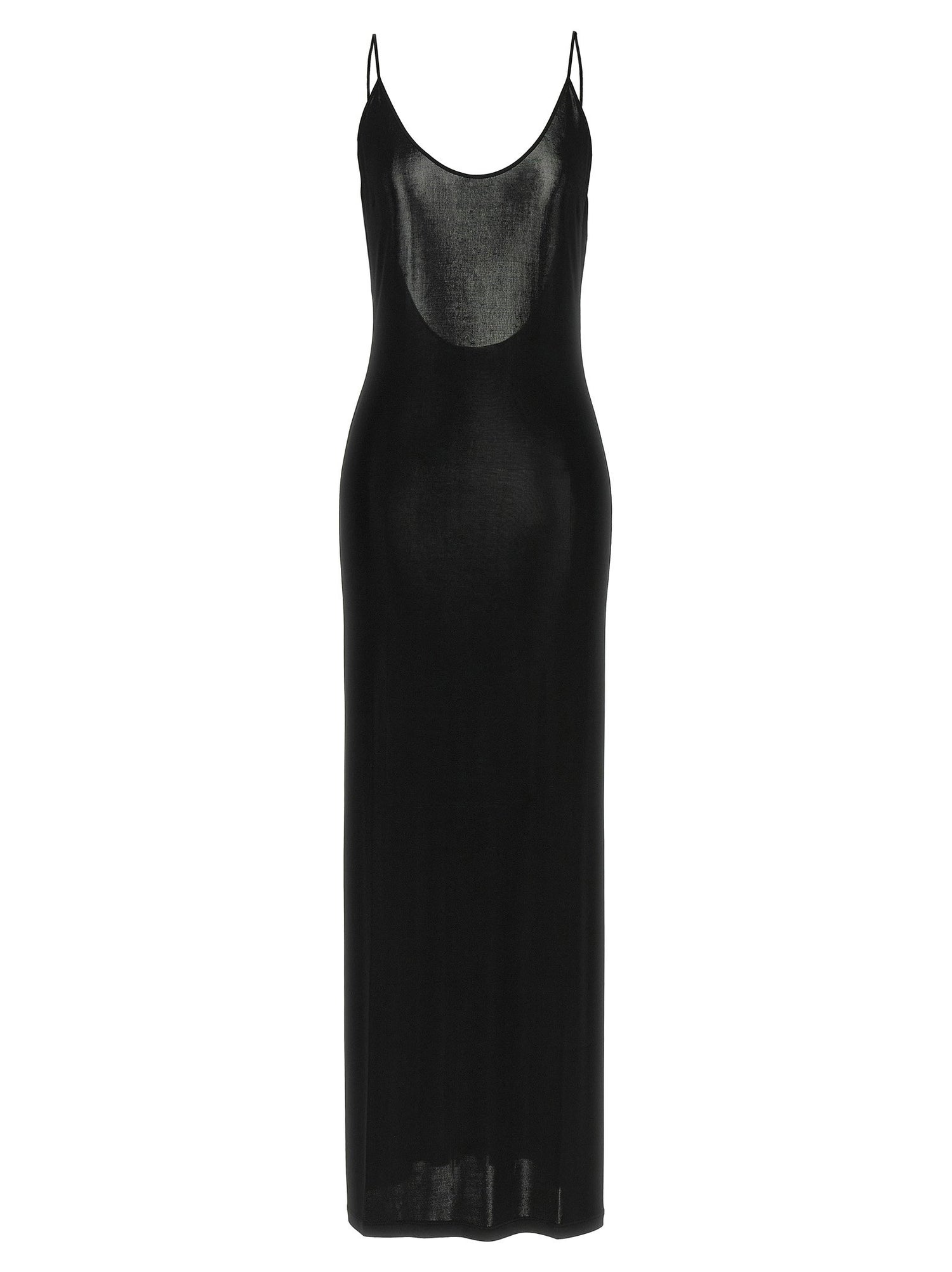 Saint Laurent Cassandre Chain Dress Black