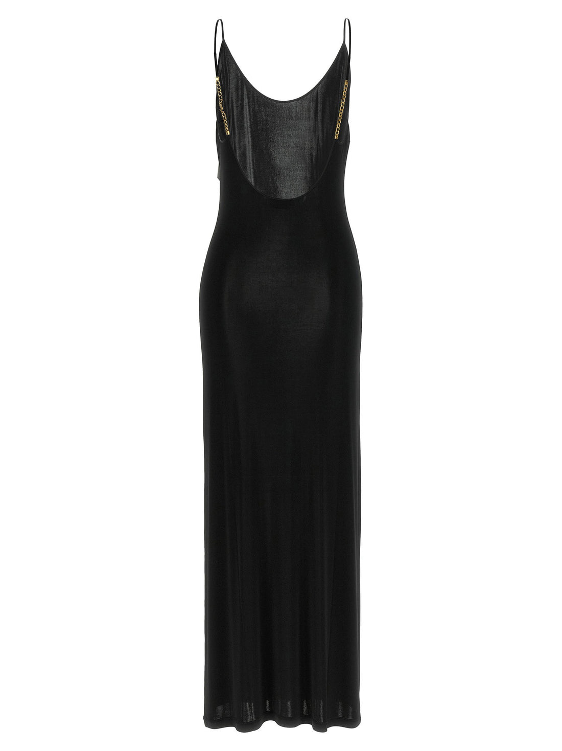 Saint Laurent Cassandre Chain Dress Black