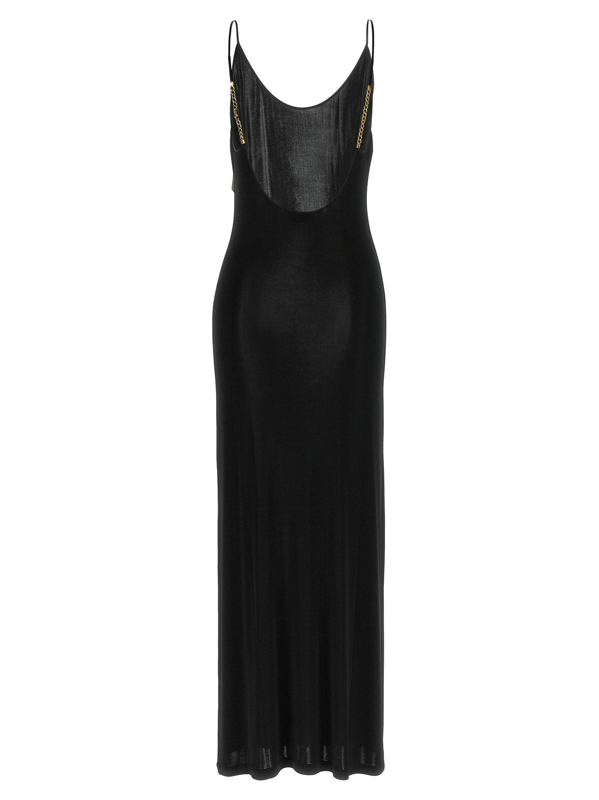 Saint Laurent Cassandre Chain Dress Black