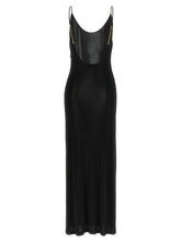 Saint Laurent Cassandre Chain Dress Black