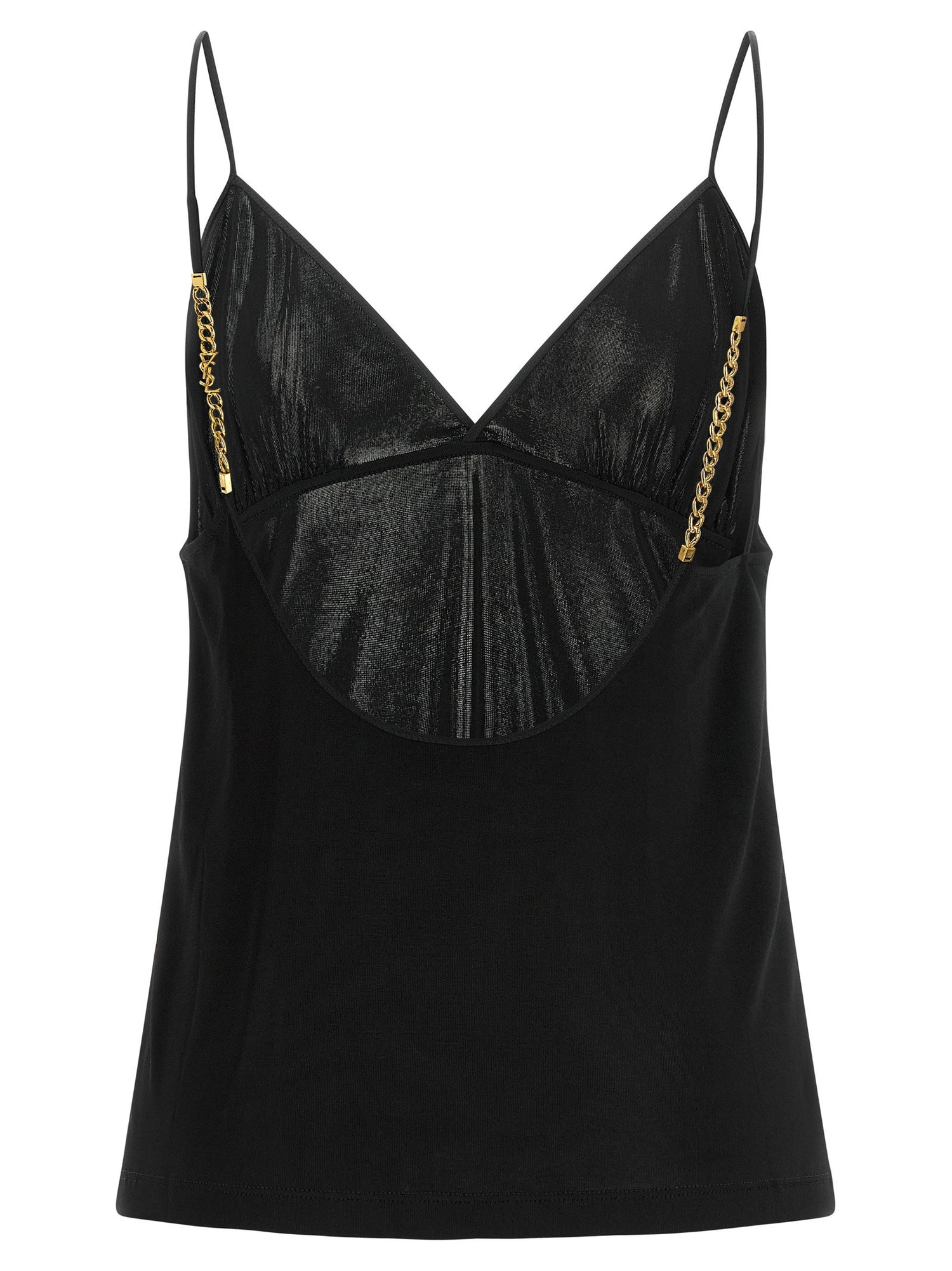 Saint Laurent Cassandre Chain Top Black
