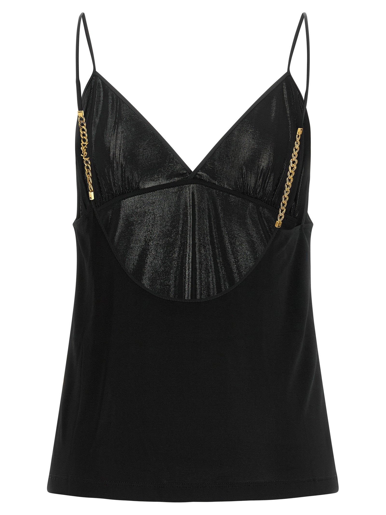 Saint Laurent Cassandre Chain Top Black