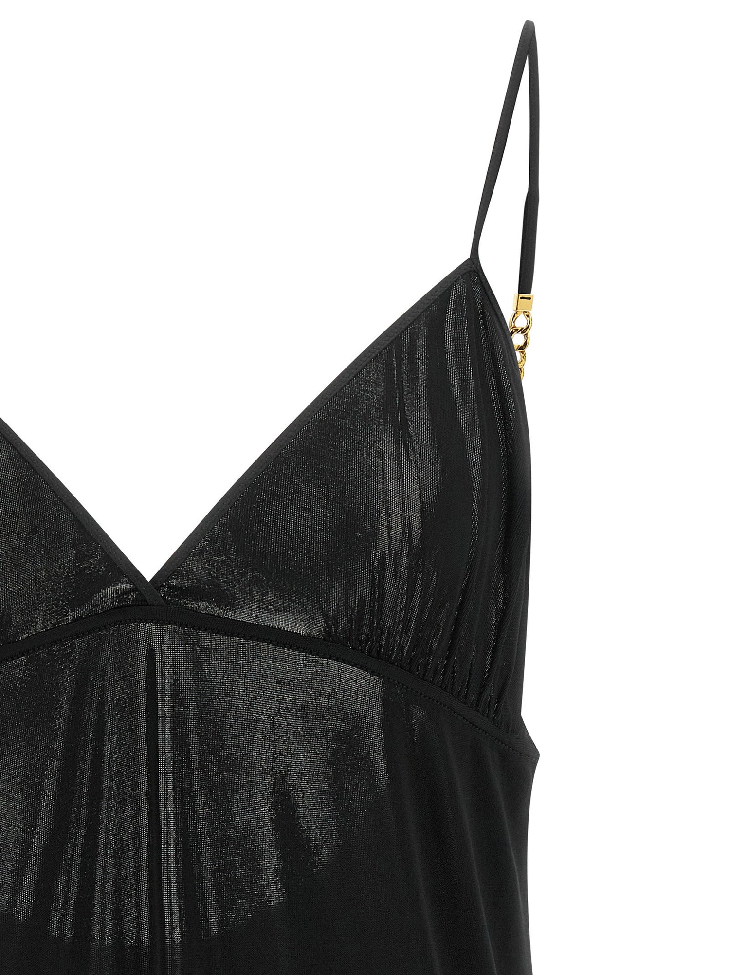 Saint Laurent Cassandre Chain Top Black