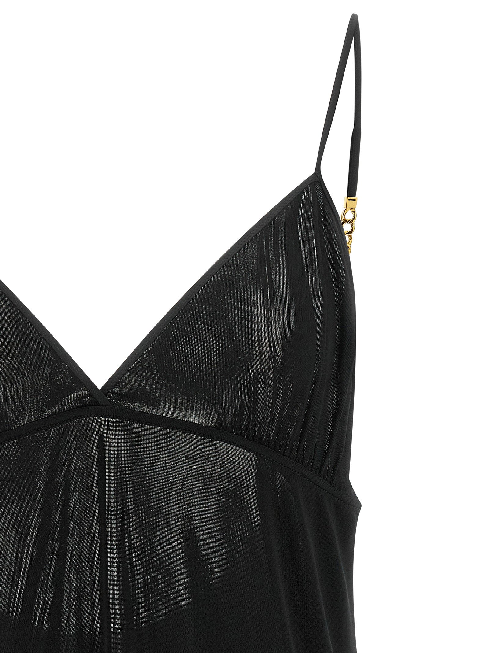 Saint Laurent Cassandre Chain Top Black